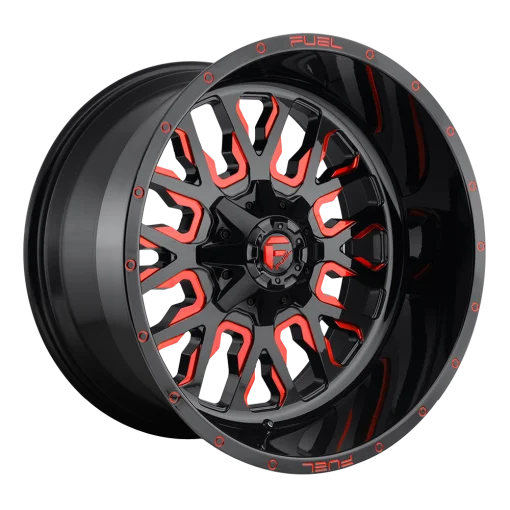 Fuel Rims D612 STROKE GLOSS BLACK RED TINTED CLEAR