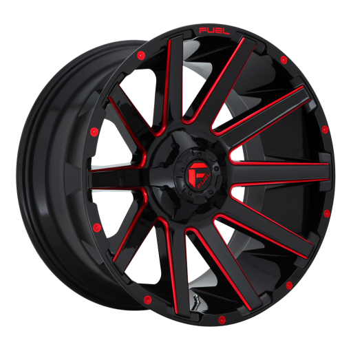 Fuel Rims D643 CONTRA GLOSS BLACK RED TINTED CLEAR