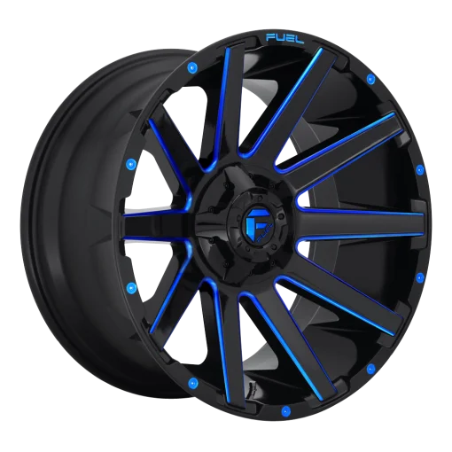 Fuel Rims D644 CONTRA GLOSS BLACK BLUE TINTED CLEAR