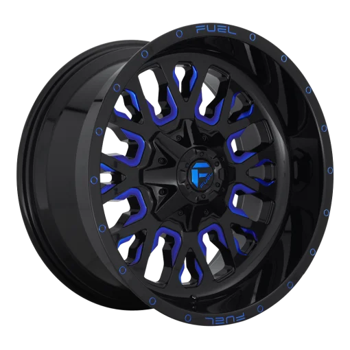 Fuel Rims D645 STROKE GLOSS BLACK BLUE TINTED CLEAR