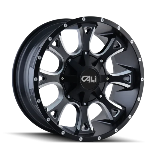 Cali Off-Road Rims ANARCHY SATIN BLACK/MILLED SPOKES