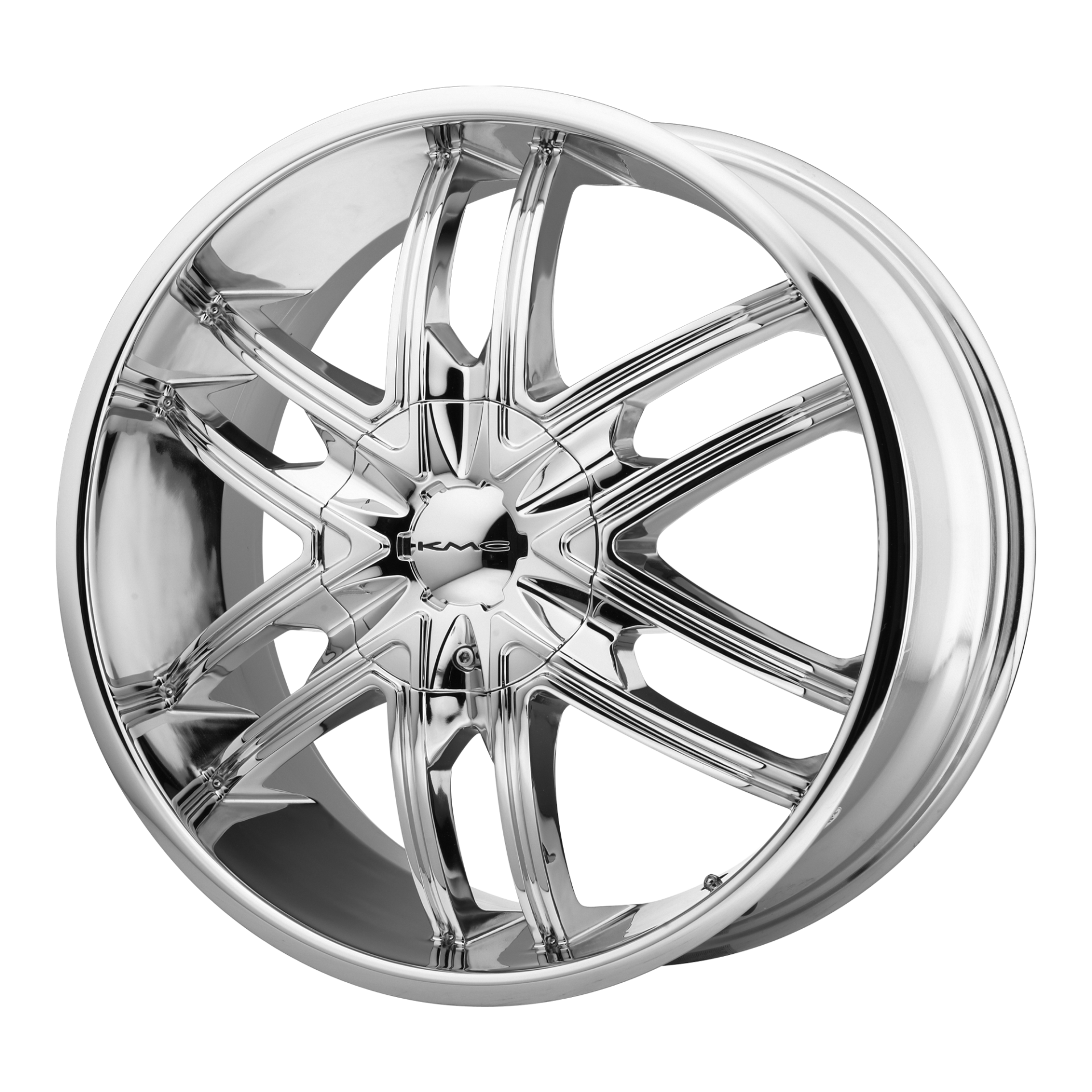 KM67824920215: 24x9.5 5x115 15 Offset KMC KM678 SPLINTER CHROME