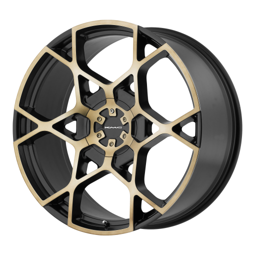 KMC Rims KM695 CROSSHAIR SATIN BLACK W/ MACHINED FACE AND TINTED CLEAR