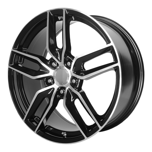 OE Creations Rims PR160 GLOSS BLACK WITH MACHINED SPOKES