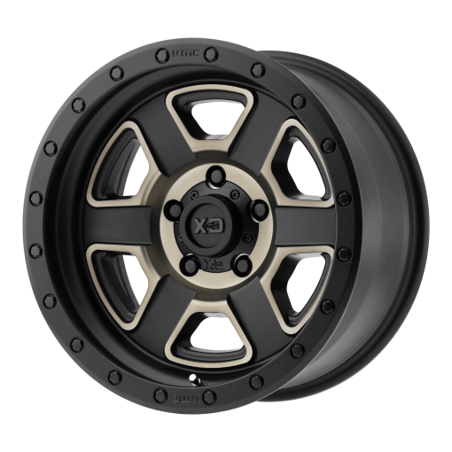 XD Series Rims XD133 FUSION OFF-ROAD SATIN BLACK MACHINED WITH DARK TINT CLEAR COAT