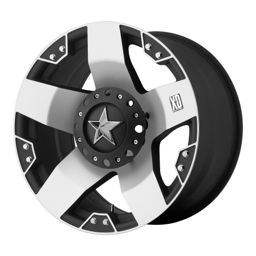 XD Series Rims XD775 ROCKSTAR MACHINED FACE WITH MATTE BLACK WINDOWS