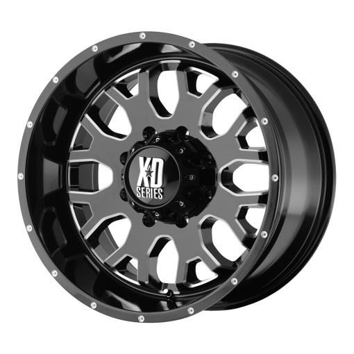 XD Series Rims XD808 MENACE GLOSS BLACK WITH MILLED ACCENTS