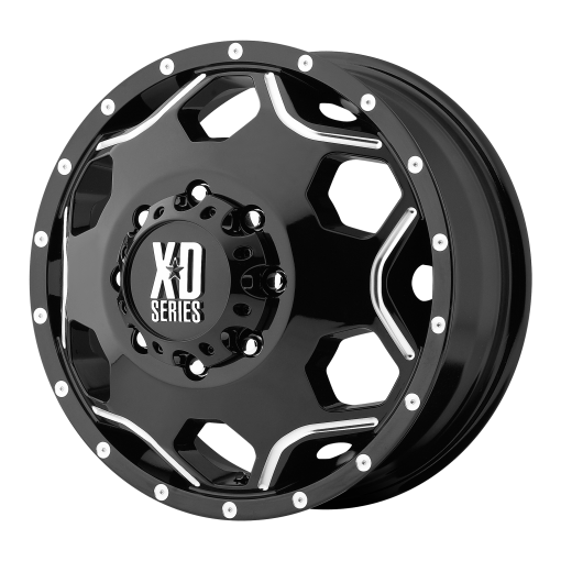 XD Series Rims XD814 CRUX GLOSS BLACK WITH MILLED ACCENTS