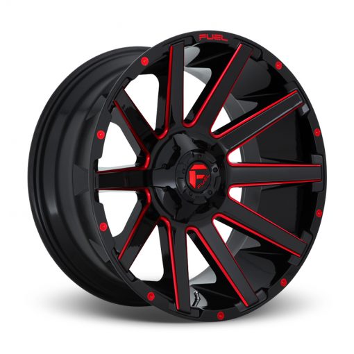 Fuel Rims D643 CONTRA GLOSS BLACK RED TINTED CLEAR