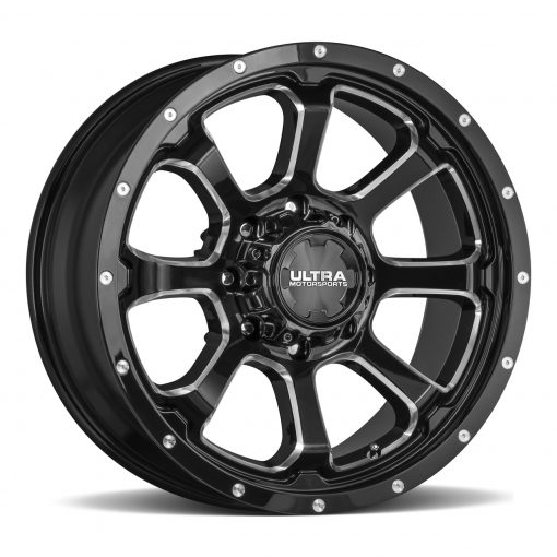Ultra Rims 219BM NEMESIS GLOSS BLACK WITH CNC MILLED ACCENTS AND CLEAR-COAT