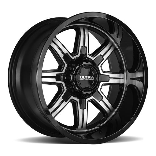 Ultra Rims 229U MENACE GLOSS BLACK WITH DIAMOND CUT ACCENTS AND CLEAR-COAT
