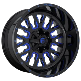 Fuel Rims D645 STROKE GLOSS BLACK BLUE TINTED CLEAR