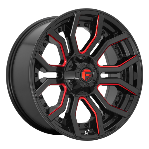 Fuel Rims D712 RAGE GLOSS BLACK RED TINTED CLEAR