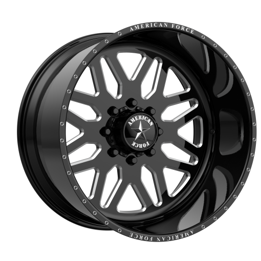 American Force Rims AFW B02 TRAX SS GLOSS BLACK MACHINED