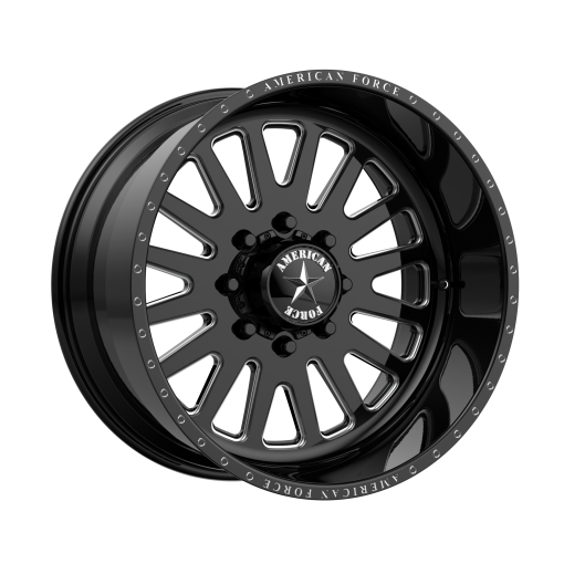 American Force Rims AFW F20 ATOM SS GLOSS BLACK MACHINED