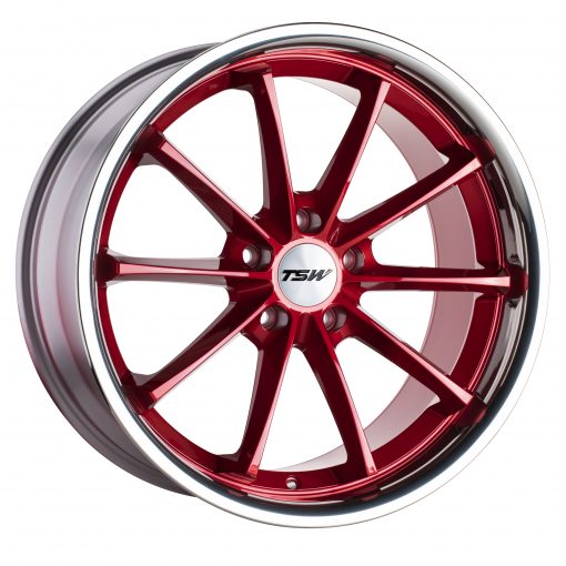 TSW Rims SWEEP CANDY RED W/STAINLESS LIP