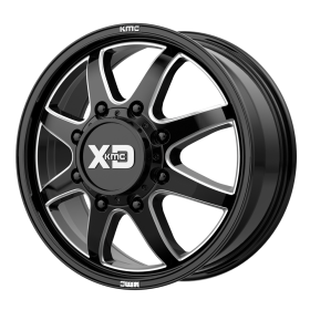 XD845 PIKE DUALLY GLOSS BLACK MILLED - FRONT