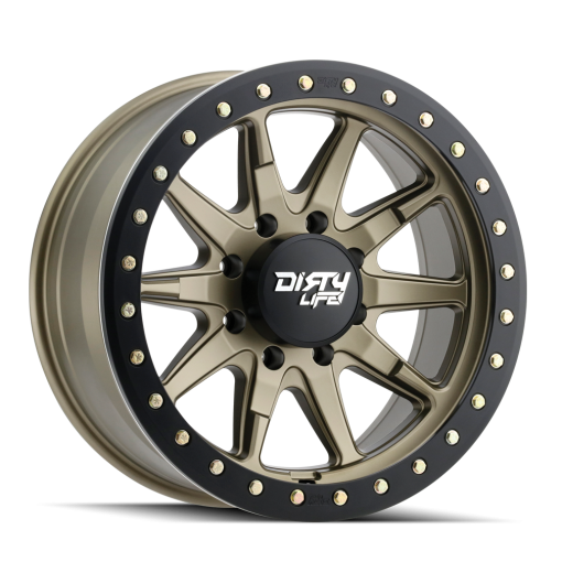 Dirty Life Rims DT-2 SATIN GOLD W/SIMULATED BEADLOCK RING