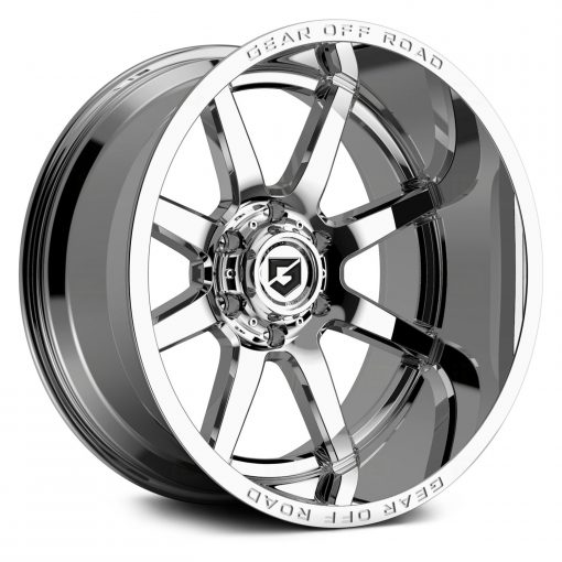 Gear Off Road Rims 762C PIVOT CHROME PLATED WITH LIP LOGO