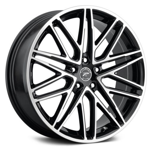 Platinum Rims 460U ATONEMENT GLOSS BLACK WITH DIAMOND CUT FACE AND CLEAR-COAT
