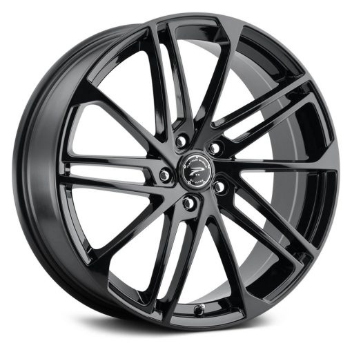 Platinum Rims 463BK VALOR GLOSS BLACK WITH DIAMOND CUT ACCENTS AND CLEAR-COAT