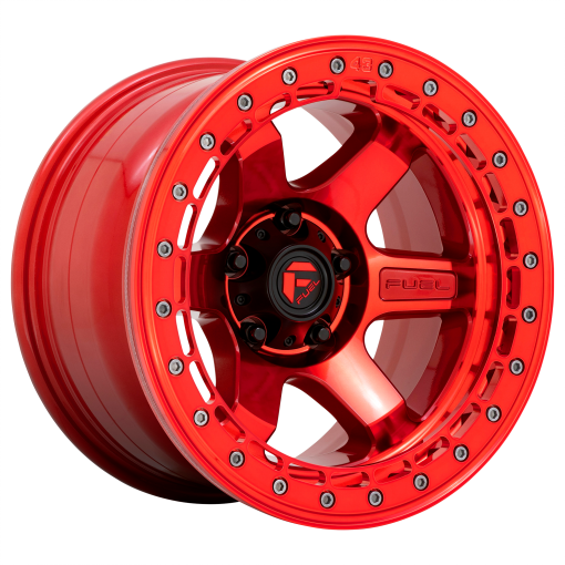 Fuel Rims D123 BLOCK BEADLOCK Candy Red With Candy Red Ring