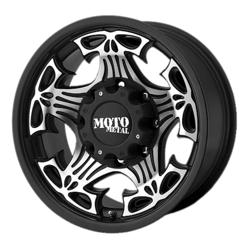 Moto Metal Rims MO909 SKULL GLOSS BLACK WITH MACHINED FACE