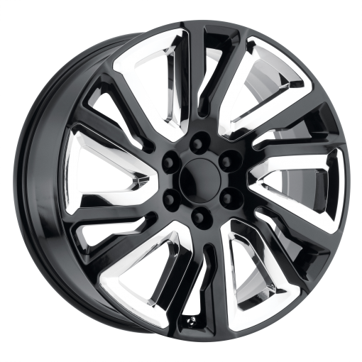 OE Creations Rims PR202 GLOSS BLACK WITH CHROME ACCENTS