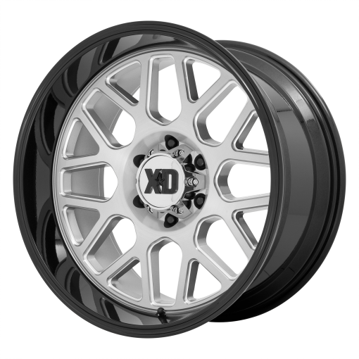 XD Series Rims XD849 GRENADE 2 Brushed Milled With Gloss Black Lip