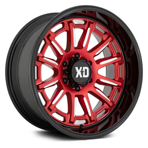 XD Series Rims XD865 PHOENIX Candy Red Milled With Black Lip