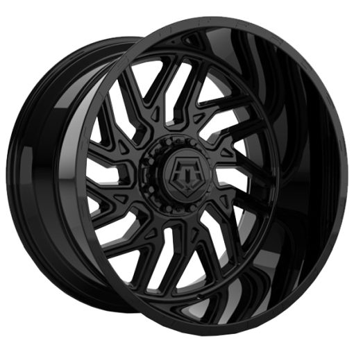 TIS Rims 544GB GLOSS BLACK WITH MILLED & PAINTED LIP LOGO