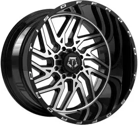 TIS Rims 544MB GLOSS BLACK MACHINED FACE WITH MILLED LIP LOGO