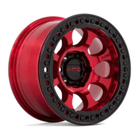 KM237 RIOT BEADLOCK CANDY RED WITH BLACK RING