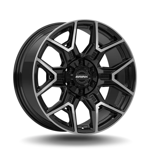 BRINK Flow Formed Rims B206 INSURGENT MACHINED PIANO BLACK