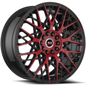 Spec-1 Rims SP-53 GLOSS BLACK RED MACHINED