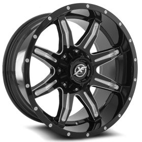 XF Off-Road Rims XF-215 GLOSS BLACK MILLED