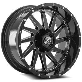 XF Off-Road Rims XF-216 GLOSS BLACK MILLED
