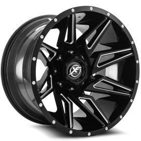 XF Off-Road Rims XF-218 GLOSS BLACK MILLED