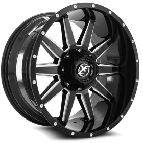 XF Off-Road Rims XF-219 GLOSS BLACK MILLED