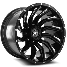 XF Off-Road Rims XF-224 GLOSS BLACK MILLED