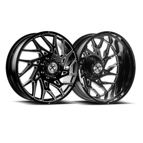 XF Off-Road Rims XF-229 Dually GLOSS BLACK MILLED