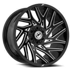 XF Off-Road Rims XF-229 GLOSS BLACK MILLED