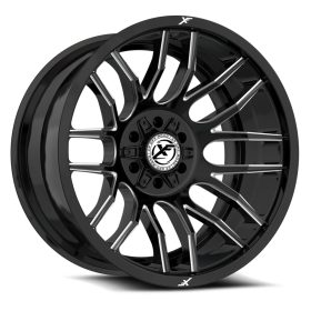 XF Off-Road Rims XF-232 GLOSS BLACK MILLED