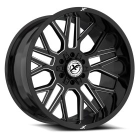 XF Off-Road Rims XF-235 GLOSS BLACK MILLED