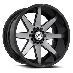XF Off-Road Rims XF-236 Gloss Black & Brushed Double Dark Tint