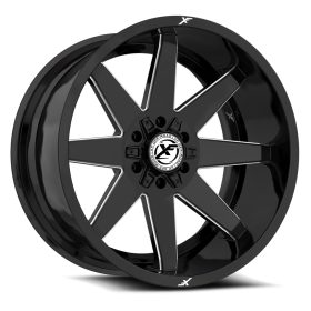 XF Off-Road Rims XF-236 GLOSS BLACK MILLED