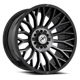 XF Off-Road Rims XF-237 Gloss Black & Brushed Double Dark Tint