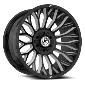 XF Off-Road Rims XF-237 GLOSS BLACK MILLED