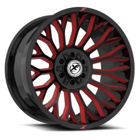 XF Off-Road Rims XF-237 Gloss Black Red Milled