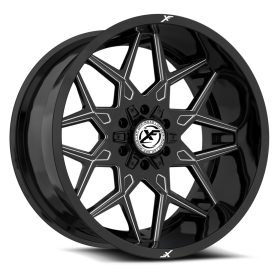 XF Off-Road Rims XF-238 GLOSS BLACK MILLED